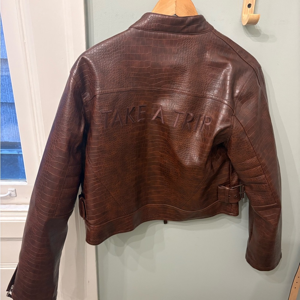 House of Sunny take a trip racer Brown Jacket - Picture 5 of 15